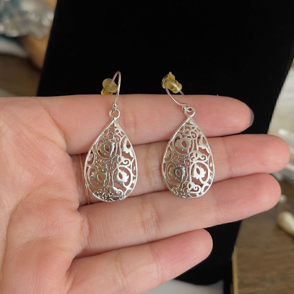Sterling silver dangle earrings